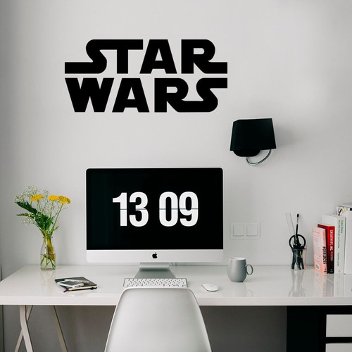 Adesivo Decoração De Parede Escrita Star Wars Jedi 42cm