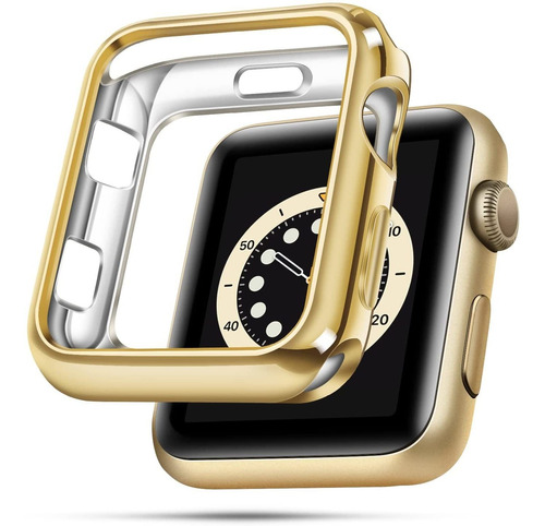 Estuche Protector Para Apple Watch Serie 7 6  Se 5 40mm -oro