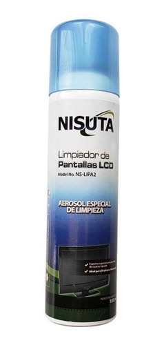 Limpiador Pantallas Motebook Y Lcd Aerosol Nisuta 150 Cc