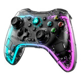 Control Bluetooth Gamepad Rgb Celular Pc Android Con Soporte