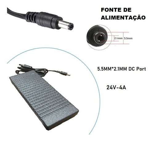 Fonte De Alimentação 24v 4a Bivolt C/proteção De Sobrecarga