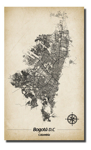  Cuadro, Retablo, Mapa Ciudades Del Mundo 30x50 Cms