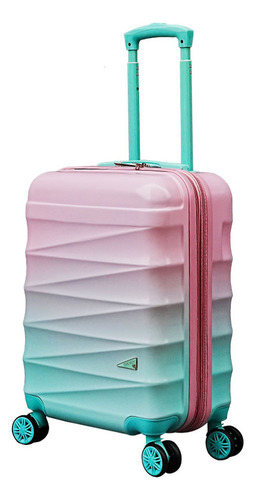 Valija Trendy Abs 20 PuLG Degrade Cabina Viajes Color Rosa/aqua