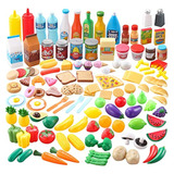 Alimentos De Juguete Para Niño De Plastico 135 Pz Multicolor