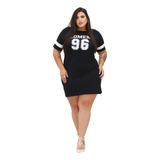 Vestido Plus Size Básico Max T-shirt Camisetão Moda Gringa