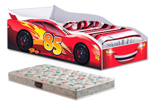 Berço Cama Iantil Com Colchão Carro Mcqueen Imediato