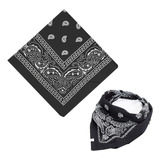 Bandana Faixa Lenço Cabelo Preto Unissex Poliéster