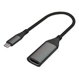 Adaptador Usb C A Hdmi Tipo C 4k 60 Hz, Hdmi A Usb C De Alum