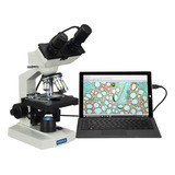 Omax 40x-2500x Microscopio Led Compuesto Binocular De Labora