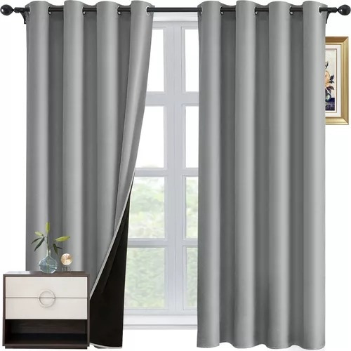 Cortina Blackout Para Ventana Tres Pisos 132x213cm,2pzs