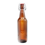 1 Botella De Vidrio Ambar + Tapón Mecánico 500ml