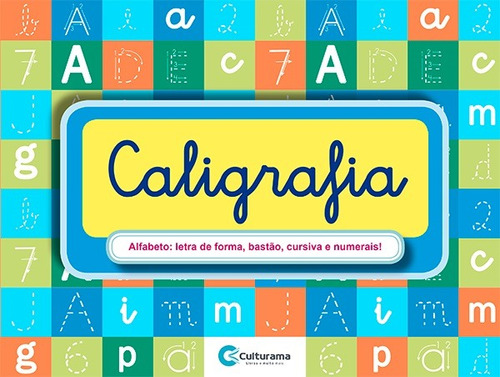 Livro Caligrafia Infantil Alfabeto Bastao Numerais 48 Pag