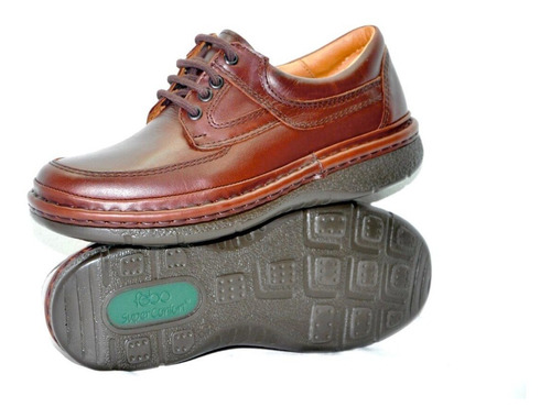 Zapato Hombre Super Confort Febo Marron Cordon Liviano Risso