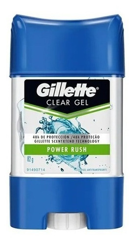 Gillette Clear Gel Power Rush Desodorante En Gel 82g Local