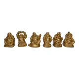 Kit Com 6 Budas Miniatura Budas Sorridentes 