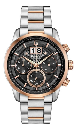 Relógio Bulova Masculino Cronógrafo 98b335 Original Nf-e