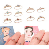 Anillo Plata Ley 925 Princesas De Disney- Regalo De Pareja -