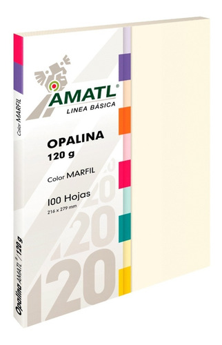 Papel Opalina Amatl Marfil 120g C/100h
