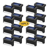 16pcs Lámpara Solar Led Camino Escalera Luz De Pared Al Aire