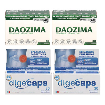 Combo Daozima Enzima Dao X 2 +  Digecaps X 2 | Envío gratis