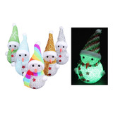 Muñeco De Nieve Con Luz Led Decoración Navidad Regalos