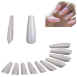 Tips 500 Piezas Uñas Postizas Ballerina Natural-transparente