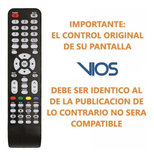 Control Para Vios Smart Tv Vi-92464 Cr-45