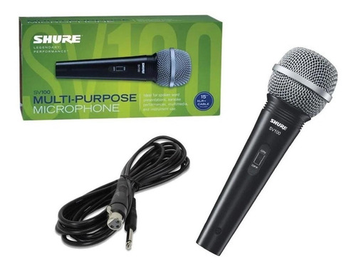 Shure Microfono Pro Dinamico Sv100 Original Para Vocalista