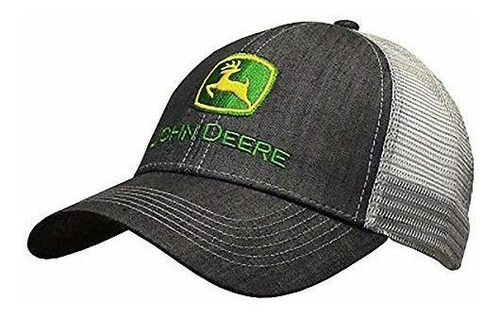 Gorra Con Espalda De Malla Estilo Denim Oscuro John Deere