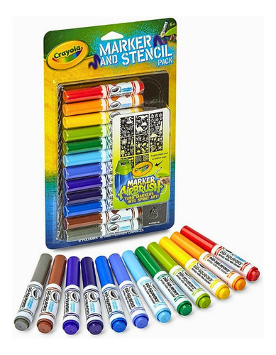 Crayola Refill Aerografiti Plumones Con Esténciles Repuesto