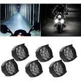 Kit 6 Faros Led Luz Alta Baja Estrobo Auto Moto 9 Led Hi [u]