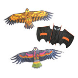 3 Pipas 3d Morcego Águia Brinquedo Voador Infantil Brincar