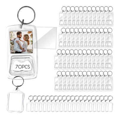 Llavero De 70 Piezas Con Abridor De Fotos De Acrílico Transparente Diy 40x 60mm Llave Personalizada, Económico Todo Tipo De Llaves, Adecuado Para Vacaciones, Regalos Y Eventos Conmemorativos | MercadoLibre