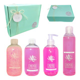 Box Sal Espuma Jabón Líquido Gel Aroma Rosas Spa Set Kit N75