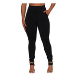 Calça Montaria Com Bolso Flanelada Feminina Legging Grossa 