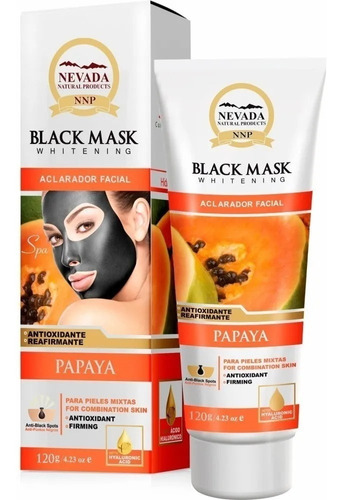 Mascarilla Negra- Papaya-con Antioxidante- Nevada-120 Grs