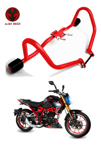 Slider Protector Reforzado Rojo Para Moto Vento Nitrox 250