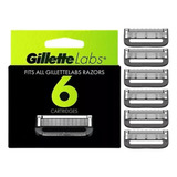 Gillette Labs Lâminas Barbear C/barra Esfoliante -6 Recargas