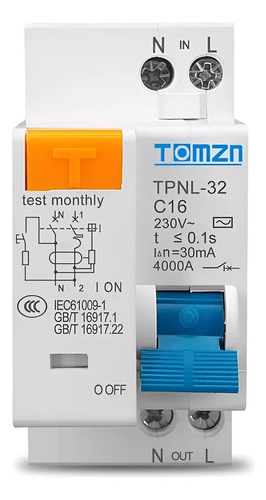 Interruptor Residual Disyuntor Diferencial Tomzn Elegir Amp | Envío gratis