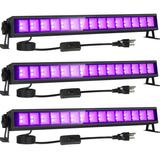 Barra De Luz Led Uv De 3 Paquetes De 36w, Luz Negra, Ca...