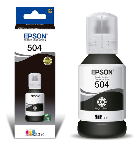 Refil Epson 504 Preto Garrafa De Tinta 127ml