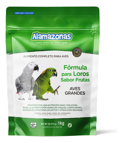 Comida Para Pericos Sabor Frutas Croquetas 1kg Alamazonas