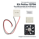 Kit 1 Placa Peltier + 1 Cooler 12v E 1 Pasta Térmica E Junta