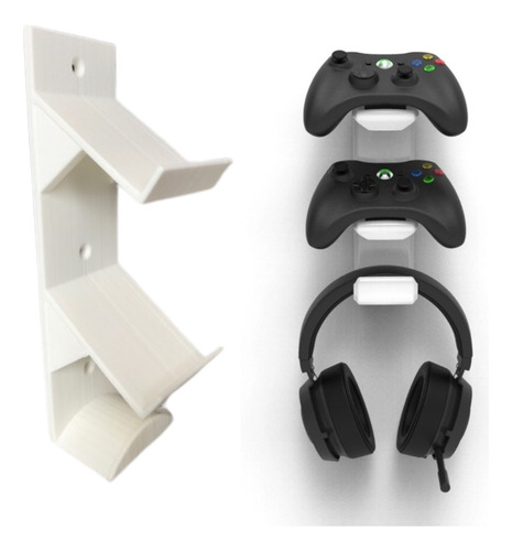Suporte Organizar Headset E Controles Xbox One Ps4 Parede