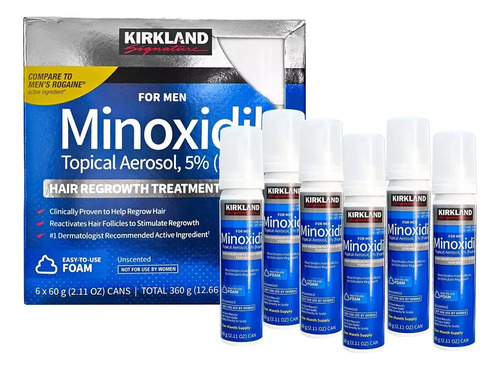 Minoxidil Kirkland 5% Espuma - Foam 6 Meses *ml* Sf M3