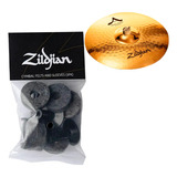 Protetores De Prato E Feltro Zildjian Para Bateria Kit C/3