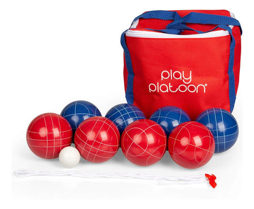 Play Platoon Bocce Ball Set 84mm/90mm/100mm With 8 Premiu Ab