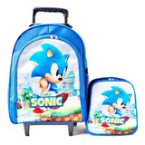 Mochila Sonic Jogo Rodinhas + Lancheira Termica