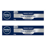 Creme Barbear Nivea 65g 2 Em 1  Protect - Kit Com 2un