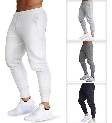 Pants Jogger Hombre Gym Slim Entubado Deportivo Moda Deporte